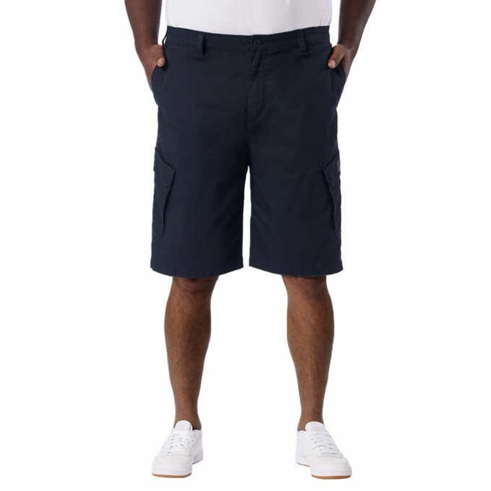 Unionbay Cargo Shorts Men 42 Navy Blue Cotton Spandex